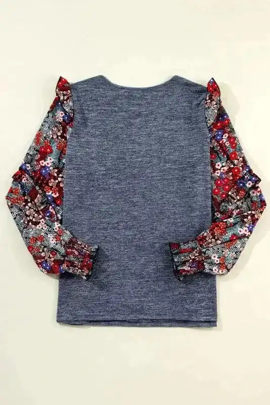 Floral Blouses Bluebell Sheer Sleeve Blouse