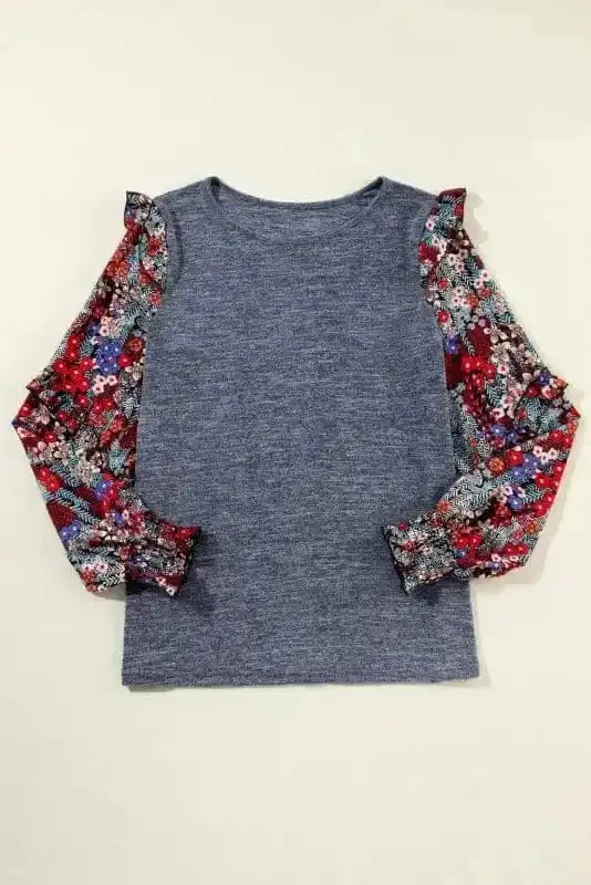 Floral Blouses Bluebell Sheer Sleeve Blouse