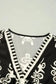 Floral Blouses Boho Chic Geometric Blouse - Black