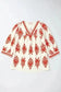 Floral Blouses Boho Chic Geometric Blouse - Orange