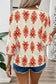 Floral Blouses Boho Chic Geometric Blouse - Orange