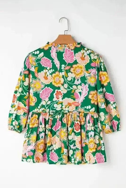 Floral Blouses Daisy Delight Peplum Blouse