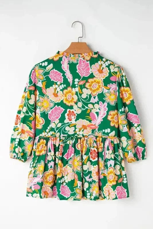 Floral Blouses Daisy Delight Peplum Blouse