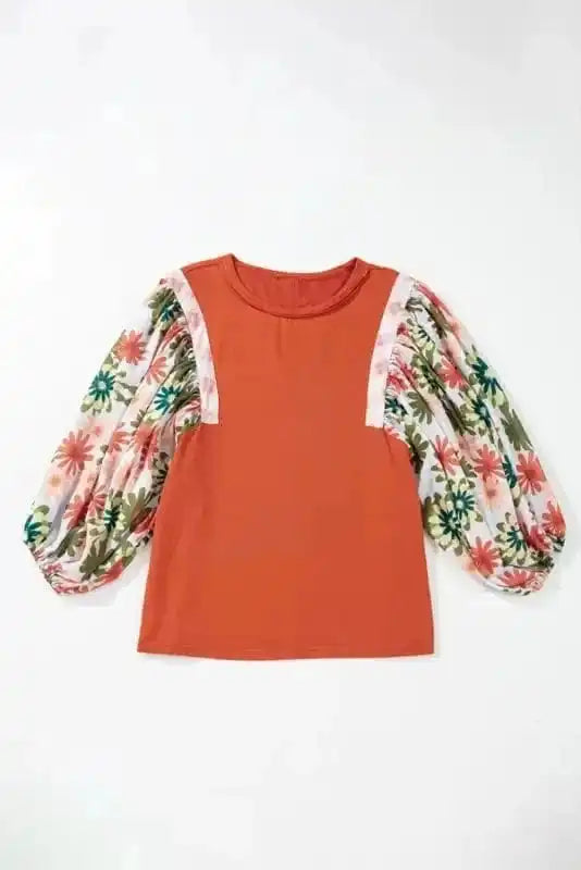 Floral Blouses Desert Blossom Puff Sleeve Blouse
