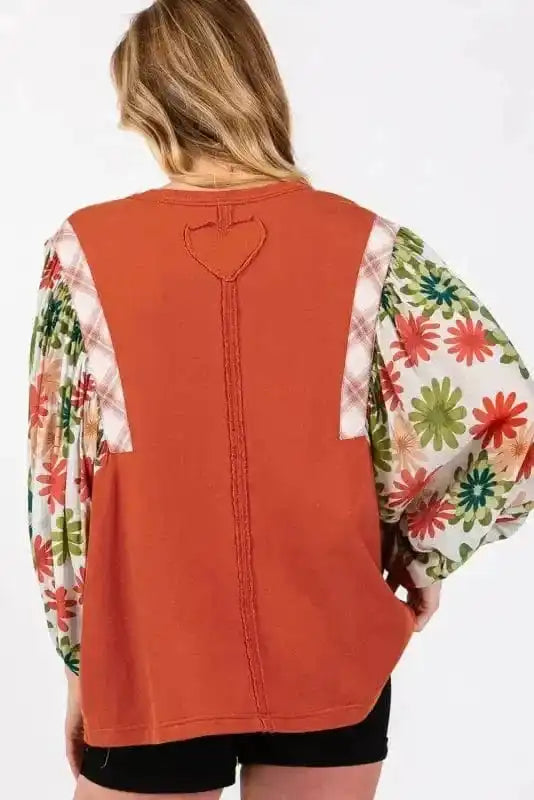 Floral Blouses Desert Blossom Puff Sleeve Blouse