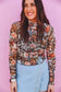 Floral Blouses Fleur Sophistication Mesh Top