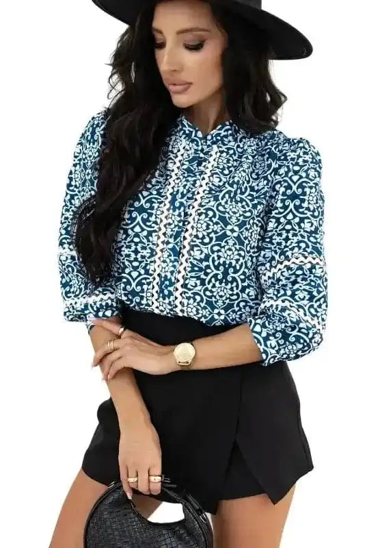 Floral Blouses Floral Cascade Comfort Shirt