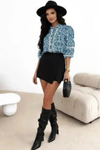 Floral Blouses Floral Cascade Comfort Shirt