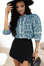 Floral Blouses Floral Cascade Comfort Shirt