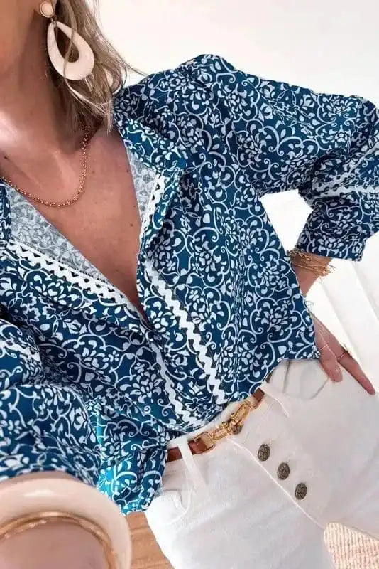 Floral Blouses Floral Cascade Comfort Shirt