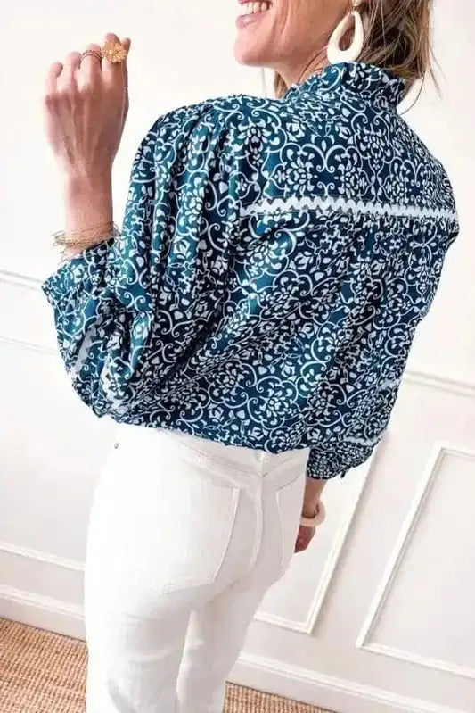 Floral Blouses Floral Cascade Comfort Shirt