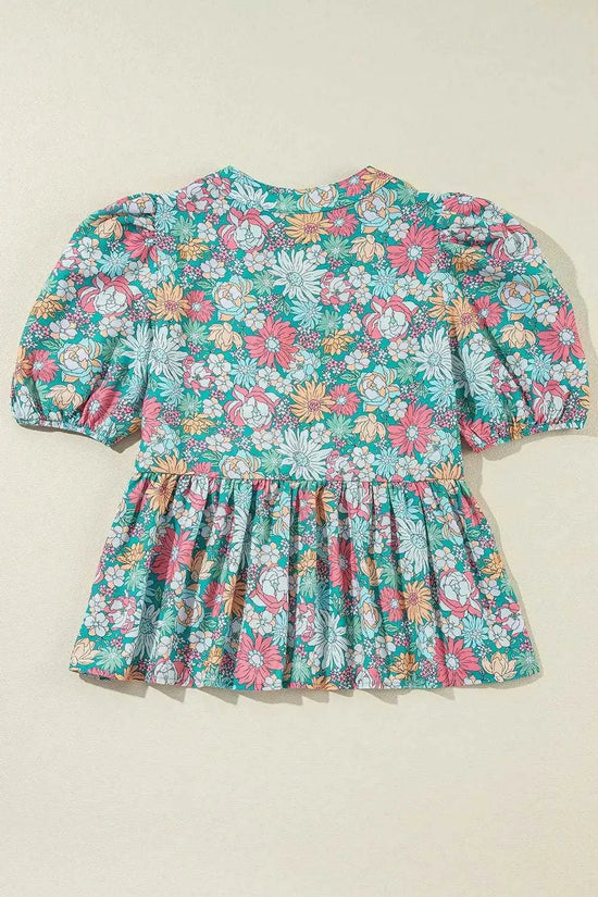 Floral Blouses Floral Fantasy Puff Blouse