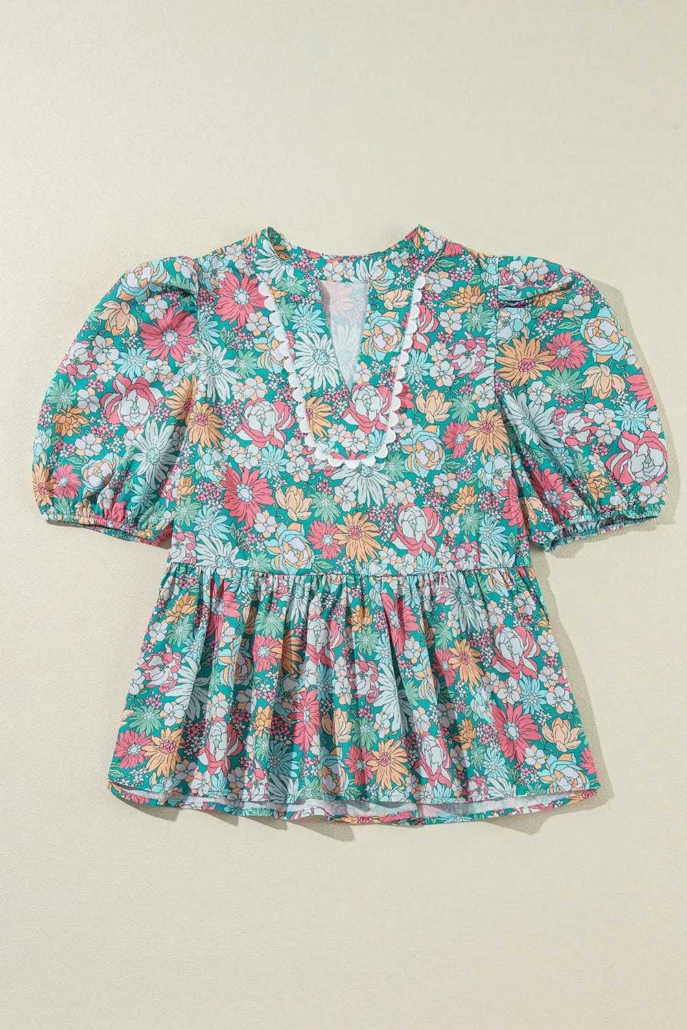 Floral Blouses Floral Fantasy Puff Blouse