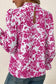 Floral Blouses Floral Finesse Keyhole-Back Blouse
