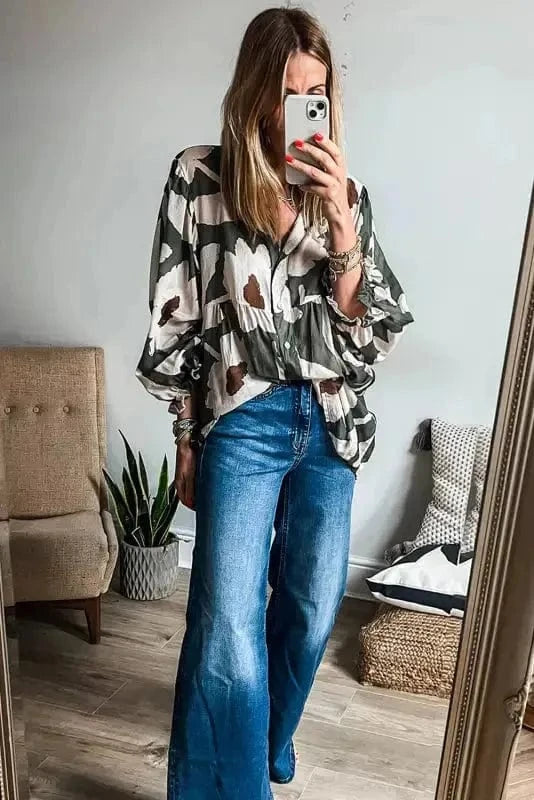 Floral Blouses Floral Luck Puff Sleeve Blouse