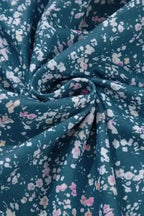 Floral Blouses Floral Mosaic Ruffle Hem Blouse