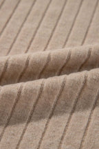 Floral Blouses Floral Sleeve Ribbed Blouse