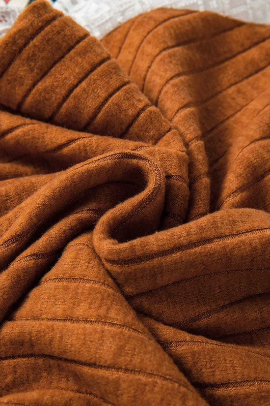 Floral Blouses Floral Sleeve Ribbed Blouse