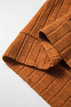 Floral Blouses Floral Sleeve Ribbed Blouse