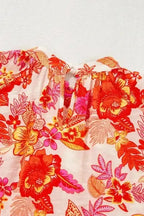 Floral Blouses Golden Bloom Pearl Button Blouse