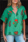 Floral Blouses Lush Floral Short Sleeve Blouse – Women’s Boho Summer Top