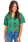 Floral Blouses Lush Floral Short Sleeve Blouse – Women’s Boho Summer Top