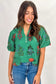 Floral Blouses Lush Floral Short Sleeve Blouse – Women’s Boho Summer Top