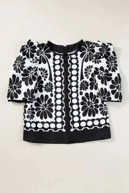 Floral Blouses Palermo Puffed Sleeve Blouse