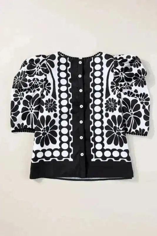 Floral Blouses Palermo Puffed Sleeve Blouse