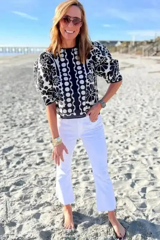 Floral Blouses Palermo Puffed Sleeve Blouse