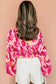 Floral Blouses Pink Blooming Floral Shirt