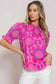Floral Blouses Rose Floral Smocked Blouse