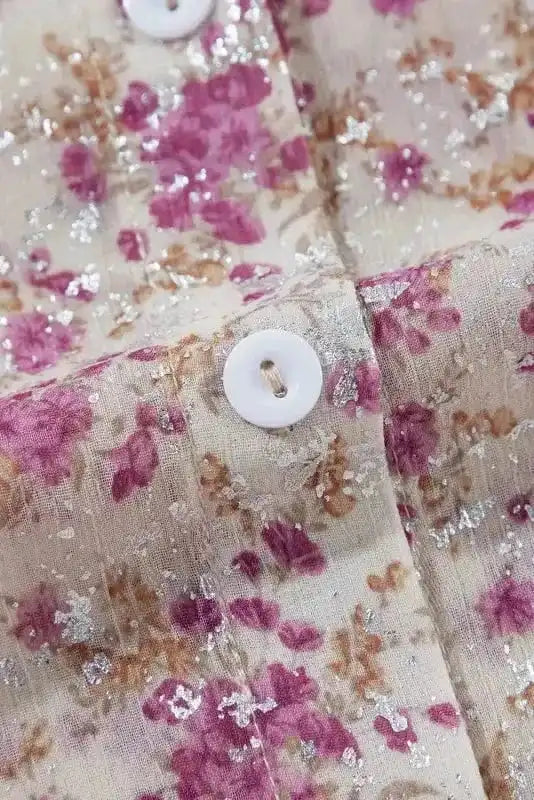 Floral Blouses Vintage Bloom Bishop Shirt