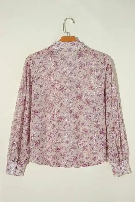 Floral Blouses Vintage Bloom Bishop Shirt