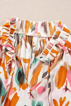 Floral Blouses Vivid Vibes Frilled Blouse