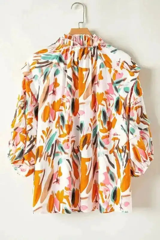 Floral Blouses Vivid Vibes Frilled Blouse