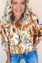 Floral Blouses Vivid Vibes Frilled Blouse