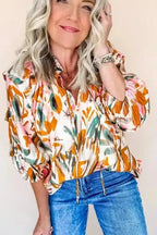 Floral Blouses Vivid Vibes Frilled Blouse