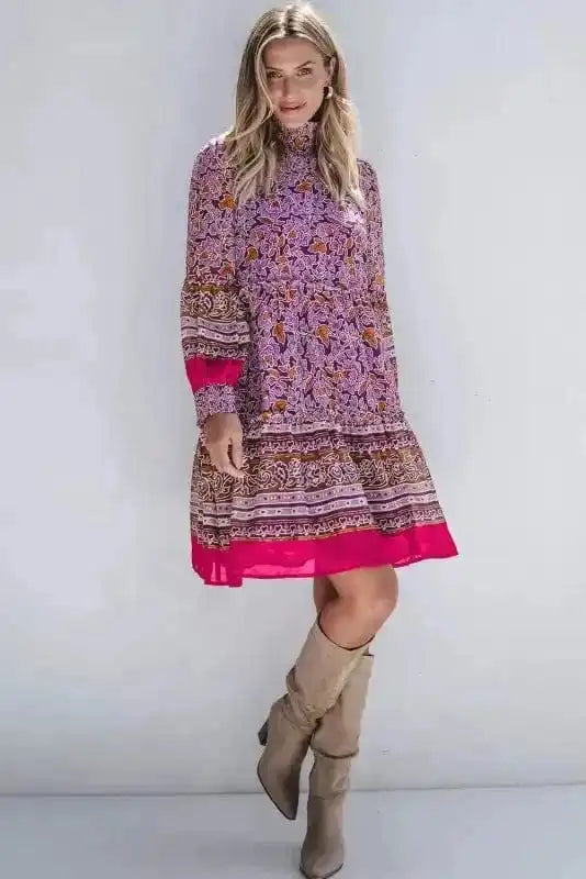 Floral Dresses Autumn Bloom Mini Dress