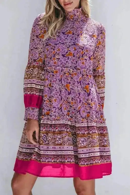 Floral Dresses Autumn Bloom Mini Dress