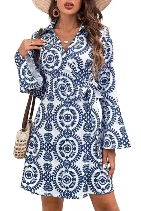 Floral Dresses Blossom Knot Wrap Dress