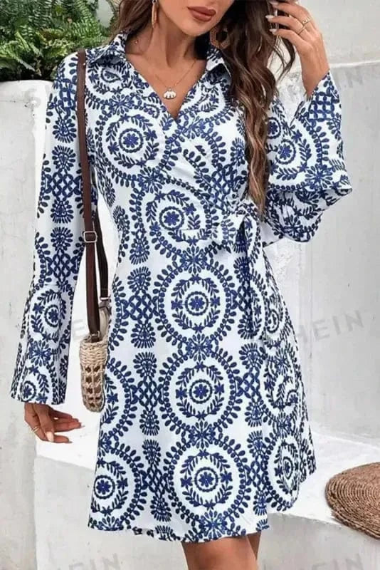 Floral Dresses Blossom Knot Wrap Dress