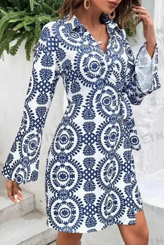 Floral Dresses Blossom Knot Wrap Dress