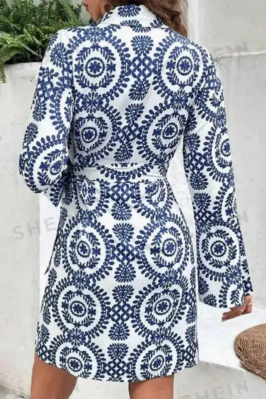 Floral Dresses Blossom Knot Wrap Dress