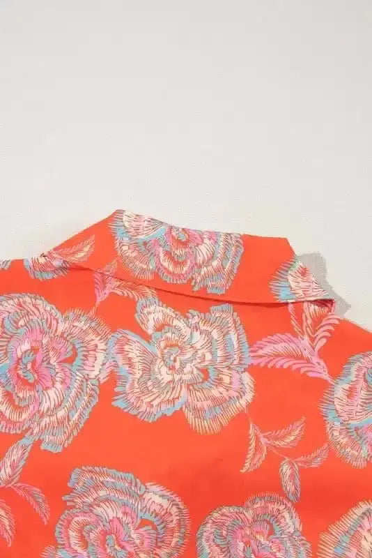 Floral Dresses Blossom Rouge Mini Shirt Dress