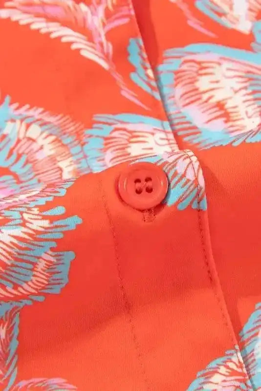 Floral Dresses Blossom Rouge Mini Shirt Dress