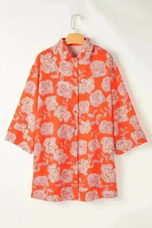 Floral Dresses Blossom Rouge Mini Shirt Dress