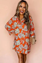 Floral Dresses Blossom Rouge Mini Shirt Dress
