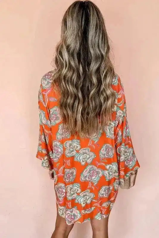 Floral Dresses Blossom Rouge Mini Shirt Dress