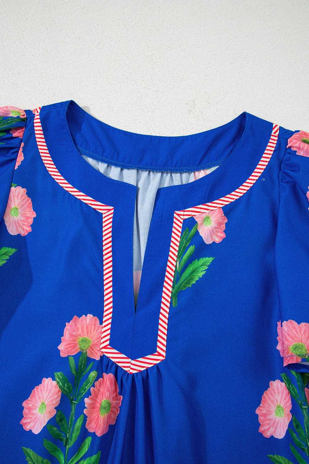 Floral Dresses Blue Floral Summer Mini Dress